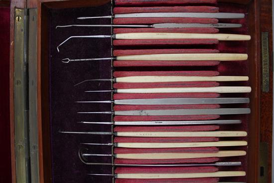 An early Victorian ophthalmic surgeons set by John Weiss & Son, 12.5in.